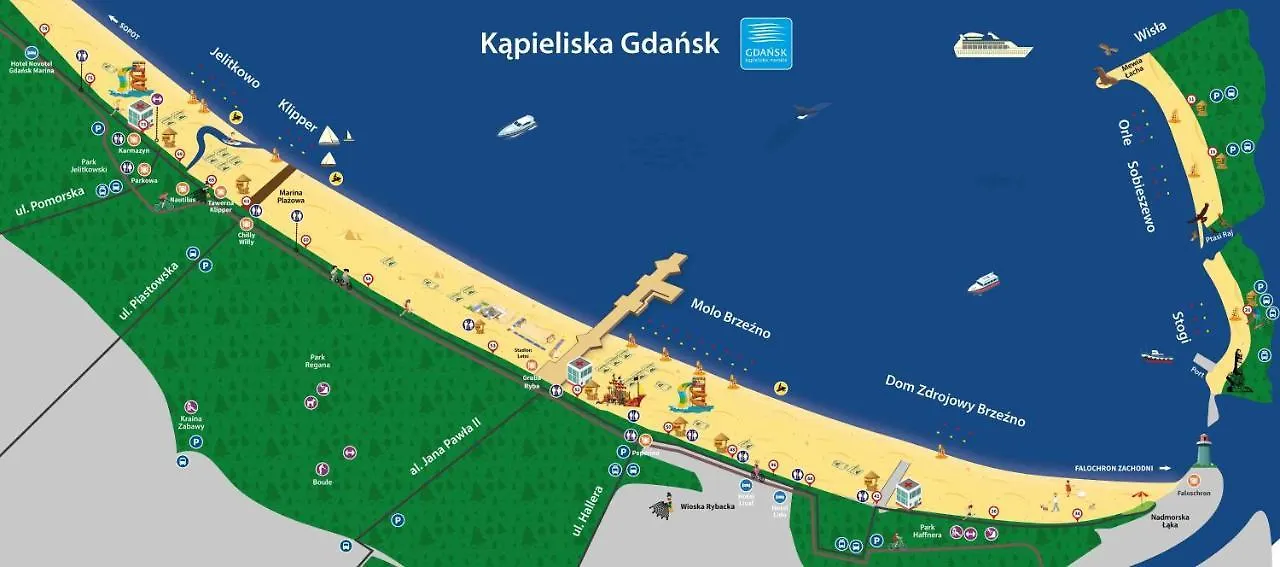Sunny Sleeps 4 By The Beach With Garden Patio - Gdansk Przymorze Apartamento
